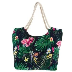 Beach Tropical Floral Tote Bag
